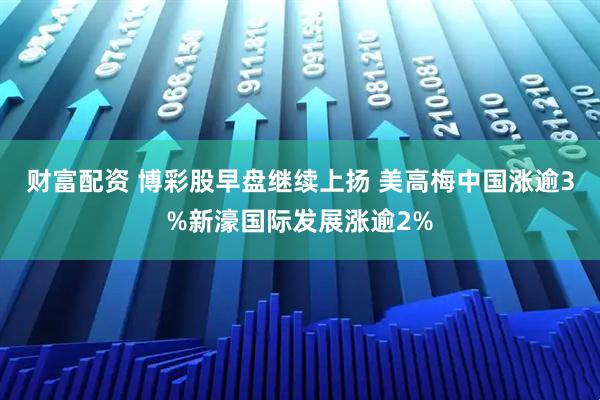 财富配资 博彩股早盘继续上扬 美高梅中国涨逾3%新濠国际发展涨逾2%